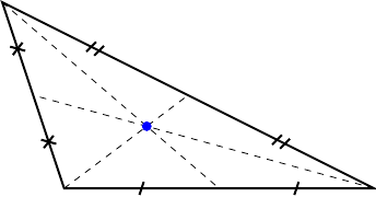 Medians and centroid - obtuse triangle