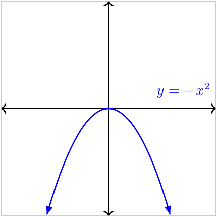 Even-degree polynomial with negative leading coefficient