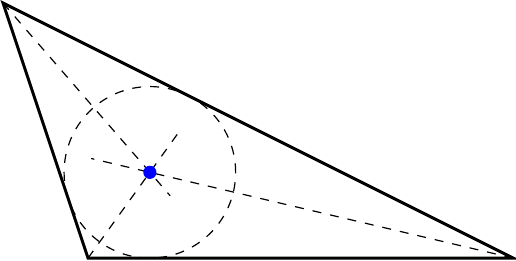 Angle bisector and incentre - obtuse triangle