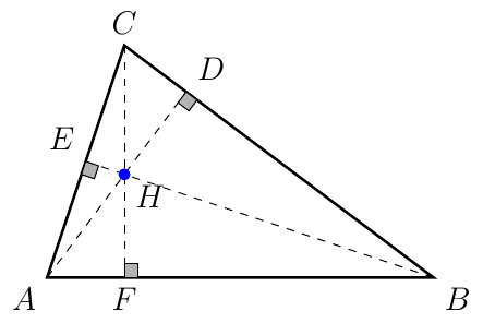 Altitude and orthocentre - acute triangle