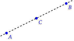 Point not between two others