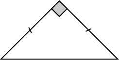 Right isosceles triangle